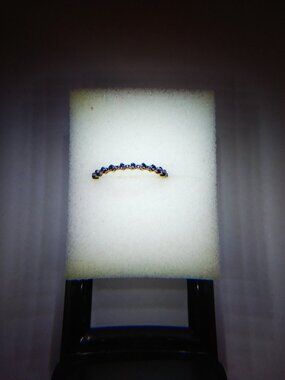 Blue Diamond Accent Silver Stack Ring